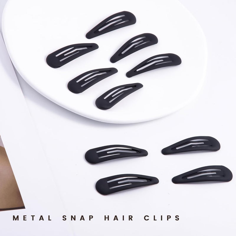 Cptots Small Hair Barrettes For Women No Slip Metal Snap Clips For Thin And Fine Hair,Matte Black,20 PCS,1.97 x 0.5 Inch. - Image 3